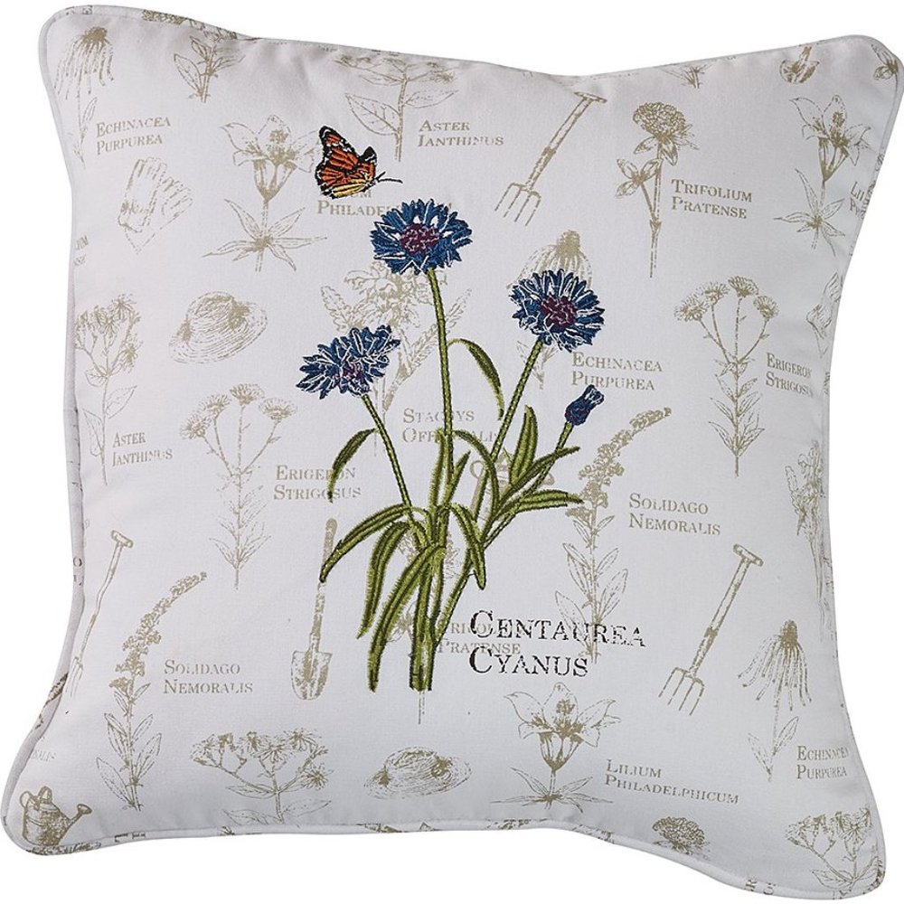 New PARK DESIGNS Embroidery Flower Pillow Cover